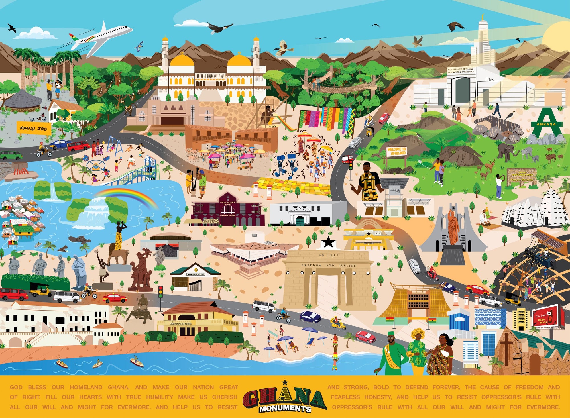 Ghana Monuments Jigsaw Puzzle - 500 Piece