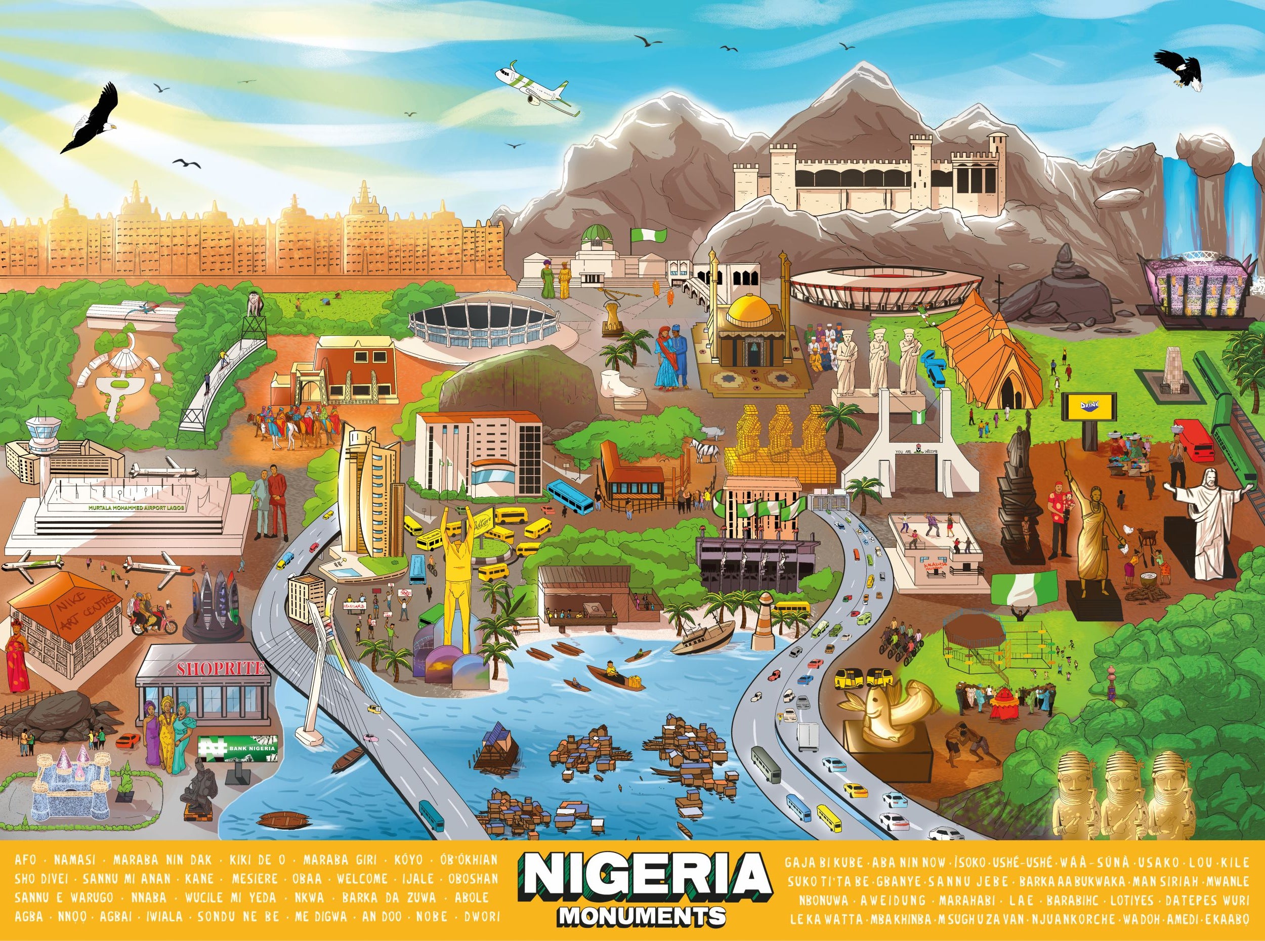 Nigeria Monuments Jigsaw Puzzle - 48 Piece